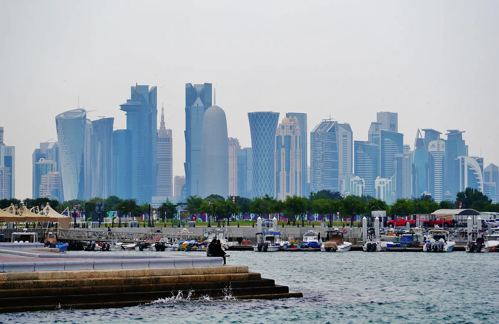 Doha skyline across the bay