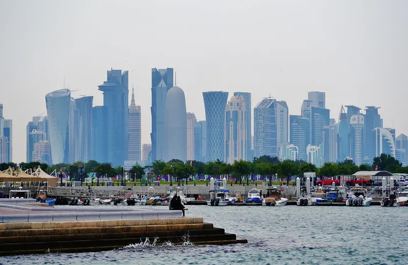 Doha skyline across the bay